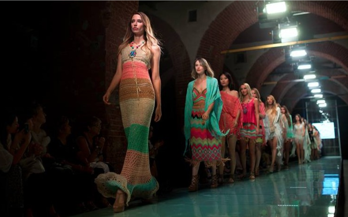 Picture of models walking at Torino Fashion Week show