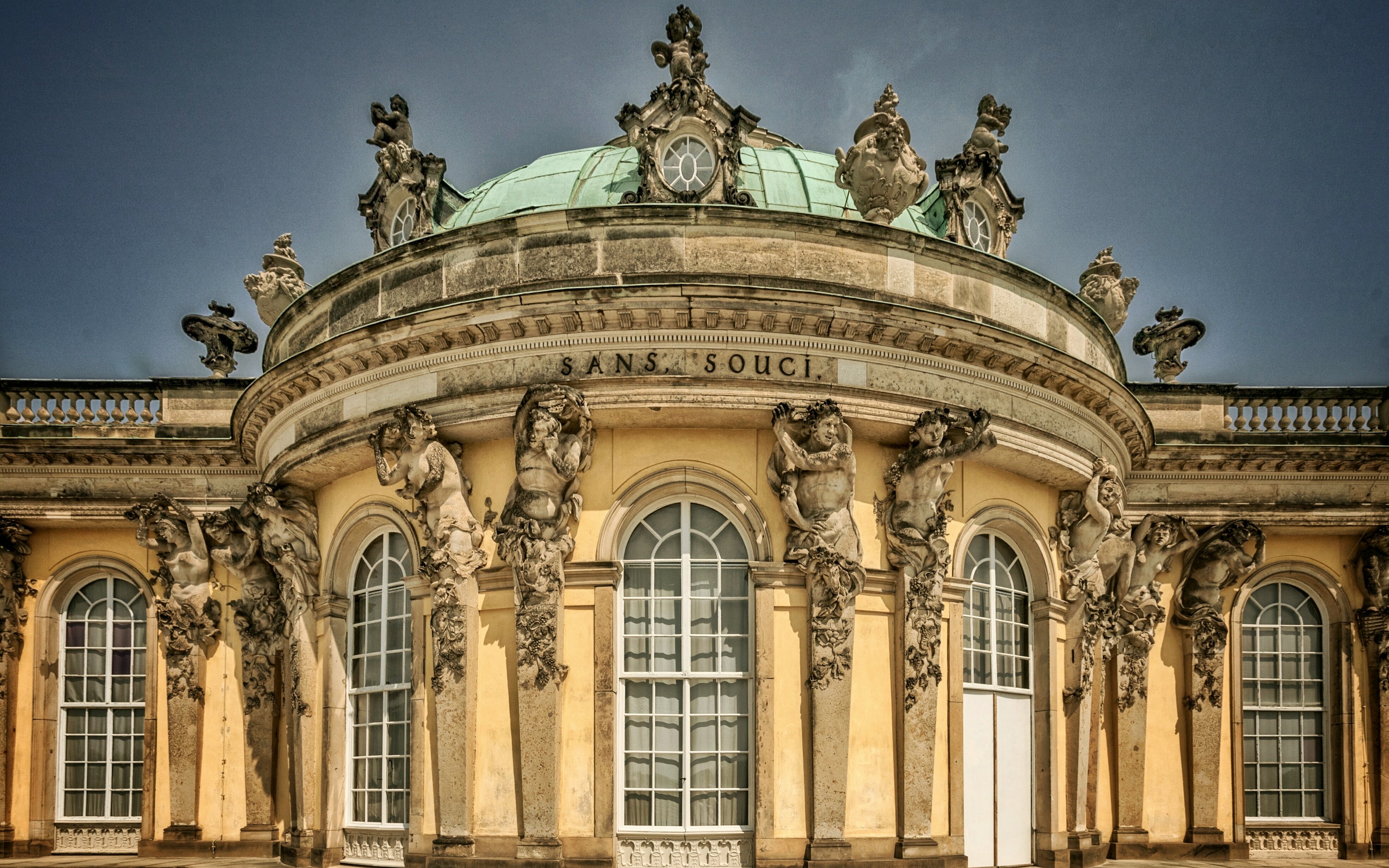 Blick auf das Schloss Sanssouci