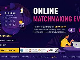 Banner for Online Matchmaking Digital Europe Program 2026