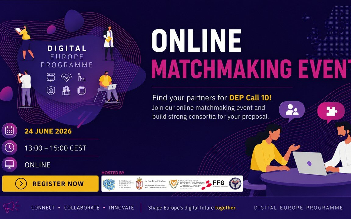 Banner for Online Matchmaking Digital Europe Program 2026